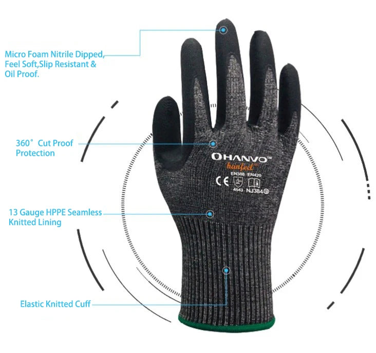 Gloves - A4 Anti Cut Resistant Work Glove