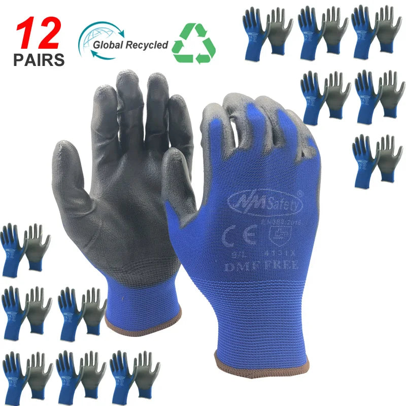 Gloves - NMSAFETY 12 Pairs Working Protective Glove Men