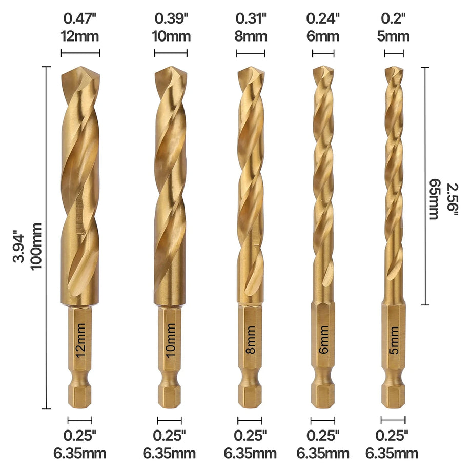 HSS Twist Drill Bit With Hex Shank
