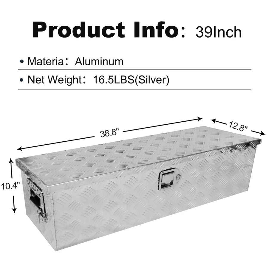 39 Inch Truck Bed Tool Box - Aluminum Heavy Duty