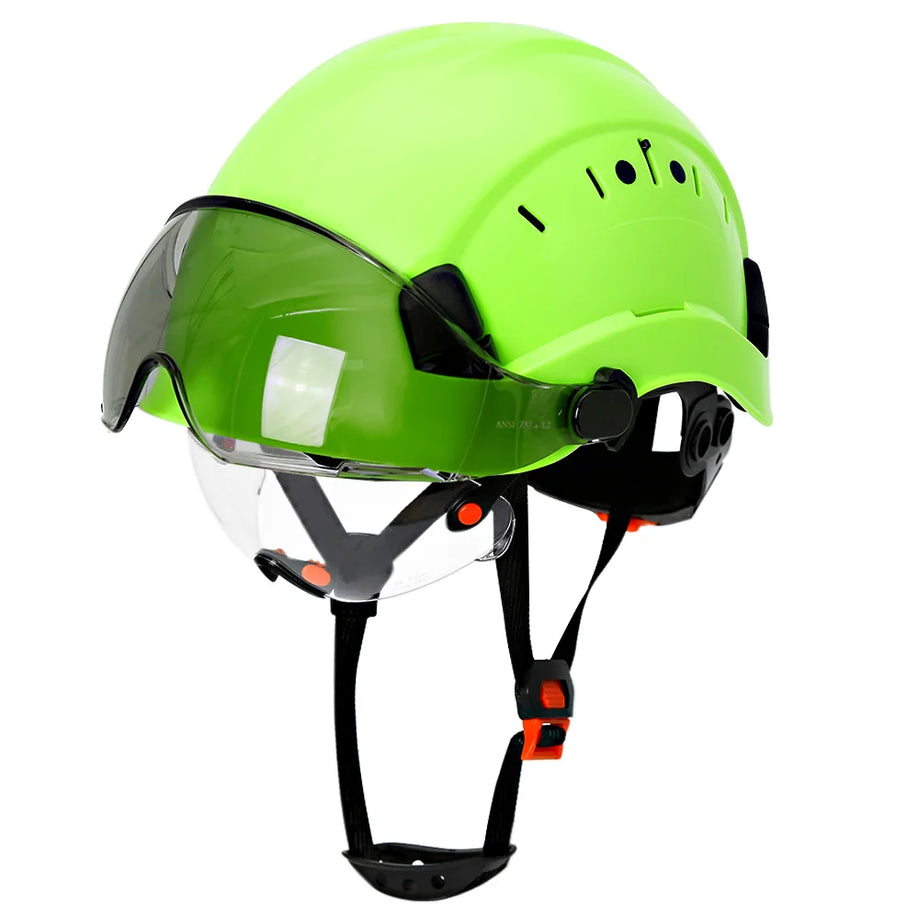 Hard Hat - Construction Safety Helmet With Visor Built In Goggles