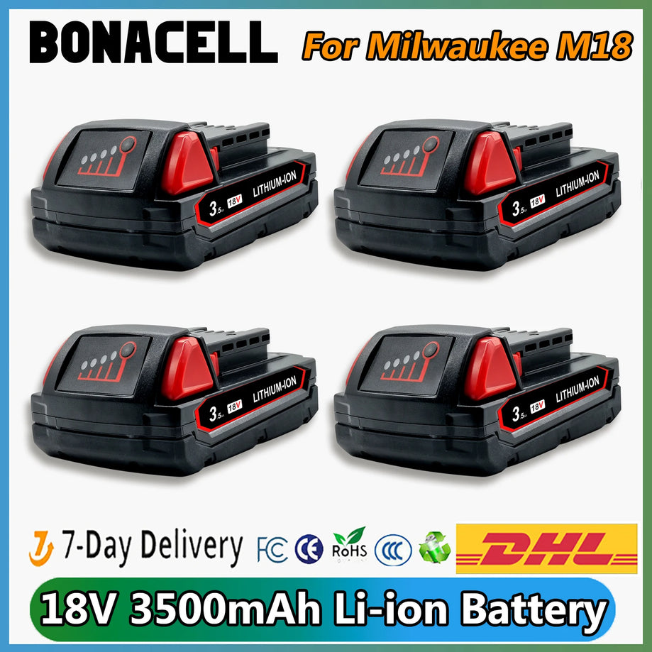 3.5Ah M18 Battery For Milwaukee 18V - Replacement Batteries