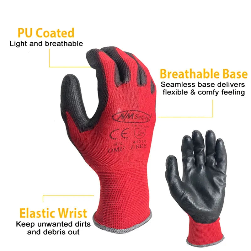 Gloves - NMSafety 12Pairs Professional Working Protective Gloves