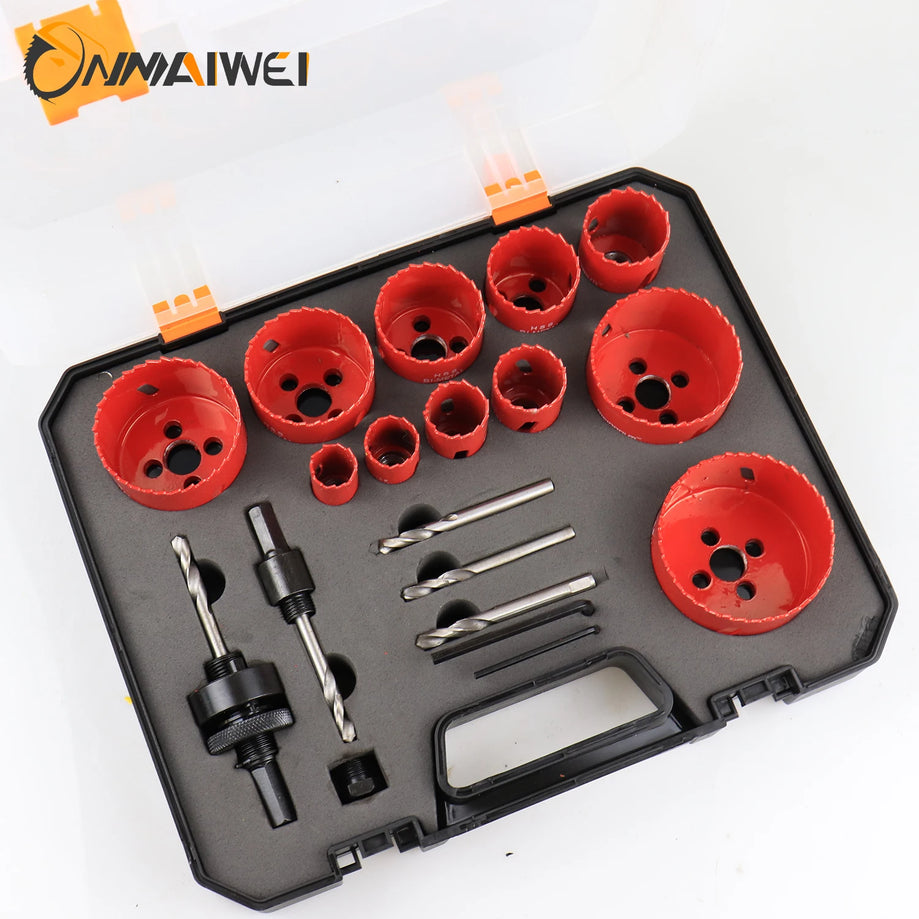 19Pcs Hole Saw Kit - Bi-Metal