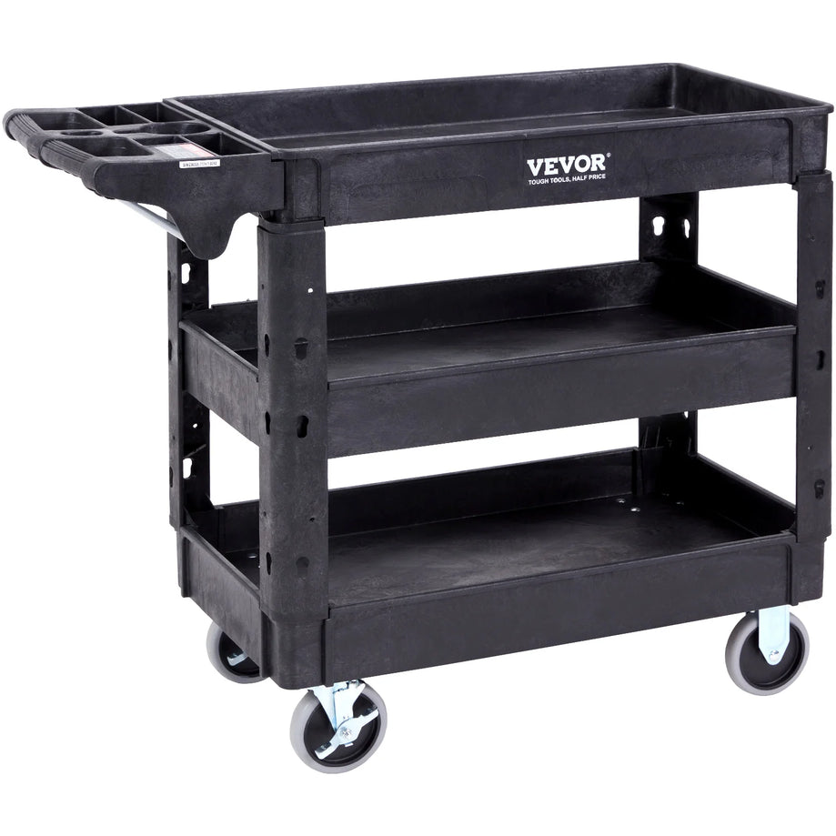2/3 Shelf Utility Service Cart - Heavy Duty