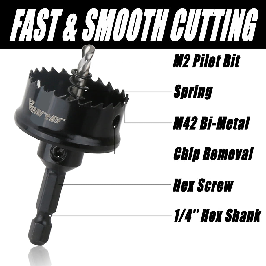 7/8''- 1-3/8'' Thin Wall M42 Bi-Metal Hole Saw Set