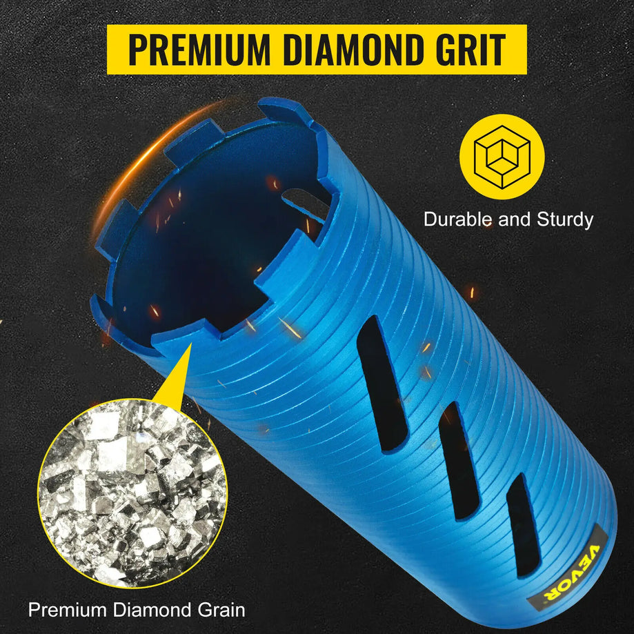 Core Drill Bit - Diamond Dry Wet Coring Pilot Bit Blade 5/8"-11 Universal Thread