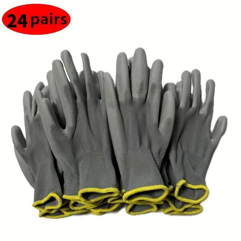Gloves - 12-36 pairs of nitrile safety coated work gloves