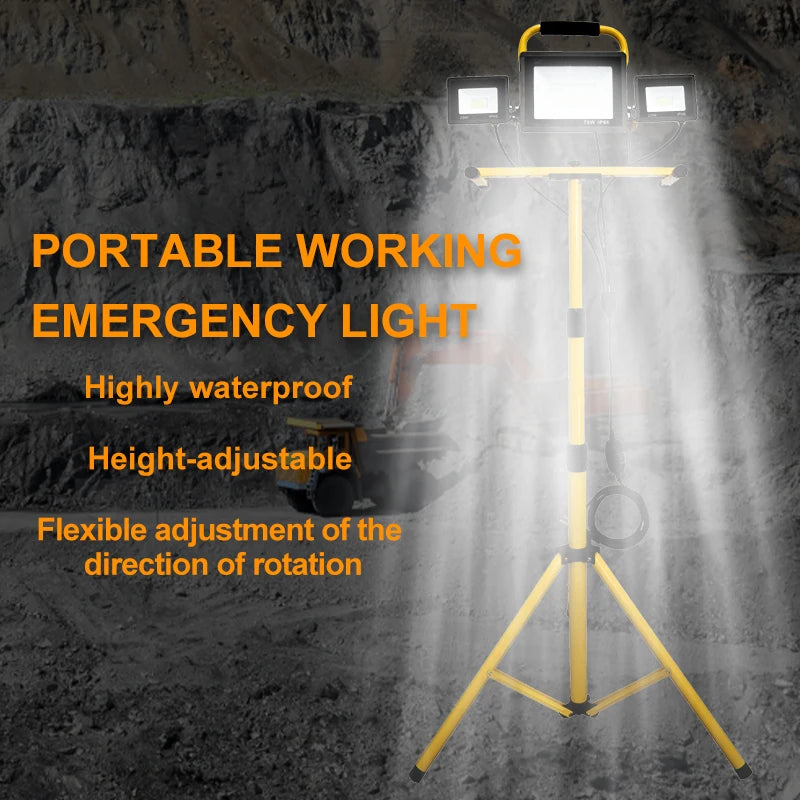 LED Tripod Work Lights 3 Head Portable