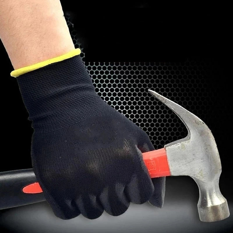 Gloves - 12-36 pairs of nitrile safety coated work gloves