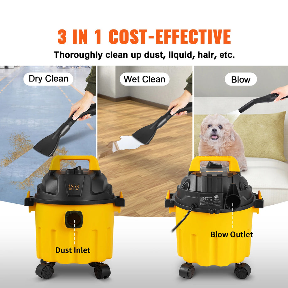 Wet Dry Vac - 2.6 Gallon